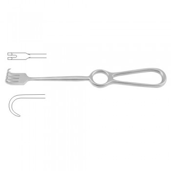 Kocher Retractor 2 Semi Sharp Prongs Stainless Steel, 22 cm - 8 3/4"